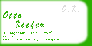 otto kiefer business card